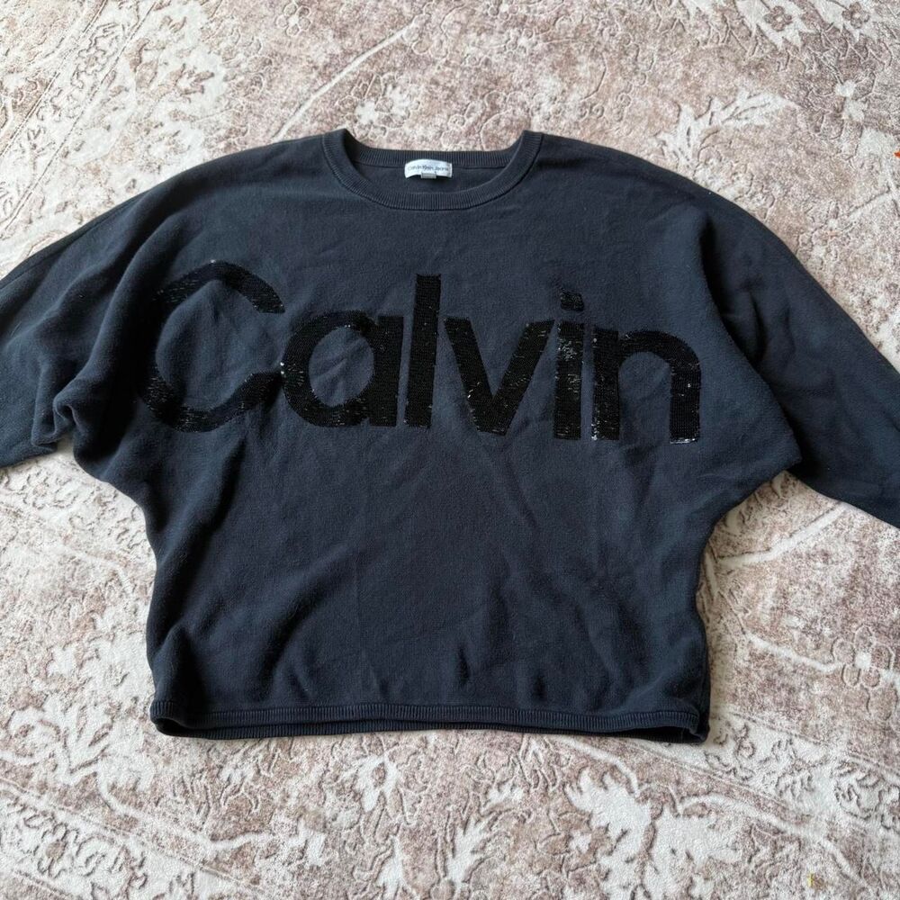 Calvin Klein Sequin Logo Sweater